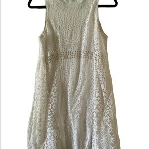 RVCA- white knit lace dress